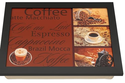 Khevga Knie-Tablett mit Kissen Bequemes Kissen-Tablett für Laptop Kaffee Frühstück und mehr Praktisches Knietablett mit Stabiler Ablagefläche