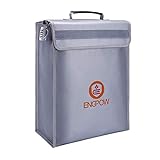 ENGPOW Large Fireproof Bag,Fireproof Lock Box Bag Document Bag Money Bag with Combination Lock Zipper Closure,Fireproof Safe and Water Resistant Storage for Documents,Money,Valuables (16