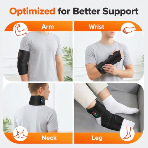 Rechargeable Cordless Elbow Heating Pad Wrap, Fast Heating Heated Arm Sleeve with 3 Heat & Timing Settings, 4000mAh USB Arm Heat Wrap for Tennis Elbow, Tendonitis, Arthritis, Forearm Pain Relief — view 6
