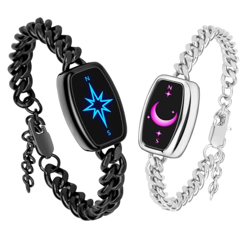 PNMNBW Long Distance Touch Bracelets for Couples, Vibration & Light