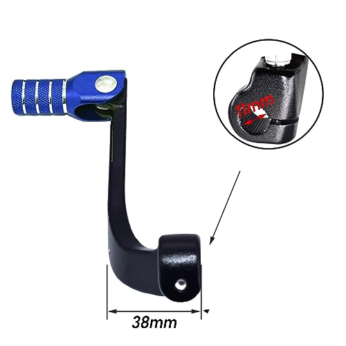 Image of Gear Shift Lever, Alloy Aluminium Gear Shifter Lever Fits for Motorcycle BSE CRF 110 TTR 125 Motorcycle 50cc 110cc 250cc Dirt Pit Bike(Black&Blue-Colorful Head)