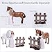 Pop Your Dream Horse Gifts for Girls Women, Embraces Horses Figurine with Fence for Horse Lovers, Sculpted Hand-Painted Resin Decor Cowgirl Equestrian Gifts Stuff