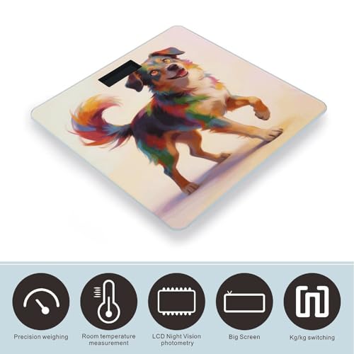 Báscula digital de baño con pantalla LED y vidrio templado miniatura 3