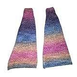rockible Calentadores de piernas para patinaje artístico, calcetines de patinaje para mujer, cómodos calentadores de piernas largos de punto grueso para, Multicolor
