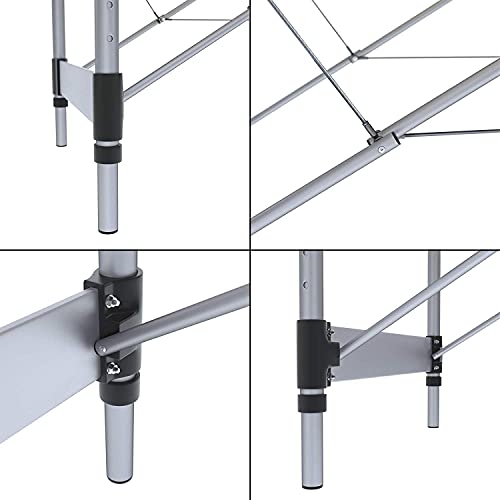 FENIXSHOP24 Lettino Massaggio Professionale 3 Zone In Alluminio Perfetto Per Estetista Portatile E Richiudibile COD-010 (180X56), Black - 2