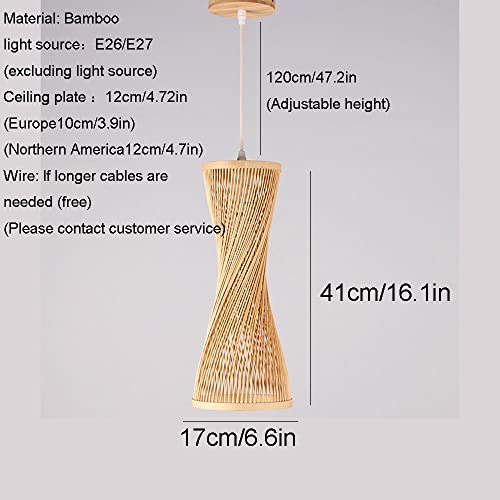 Lámpara colgante de techo de madera natural con una sola luz para isla de cocina 5