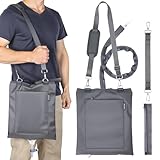 Hoomtree Urinary Drainage Bag Holder，Privacy Cover for Foley, Catheter or Urine Bags，Zipper Design，840D Oxford Waterproof & Leakproof for Urologists Users up to 2000ml -Gray