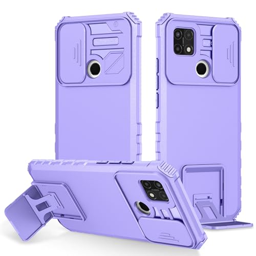 Case for Oppo A15 Compatible with Oppo A15 Phone Case Cover [PC backptare + TPU Soft Shell+Ring Stand] yLTW-jD Purple