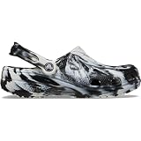 Crocs Unisex Adulto Classic Marbled Clog Zueco, White/Black, 37/38 EU