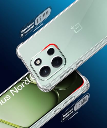 Image of WOW IMAGINE Clear Back Cover Case for 1+ OnePlus Nord 6 5G | Shockproof Soft TPU Case | Cushioned Edges for Ultimate Protection Back Cover Case - Transparent
