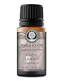 Cedar Leather Fragrance Oil 10ml for Men's Cologne, Diffuser Oils, Making Soap, Candles, Lotion, Home Scents, Linen Spray and Lotion -  Nature's Oil