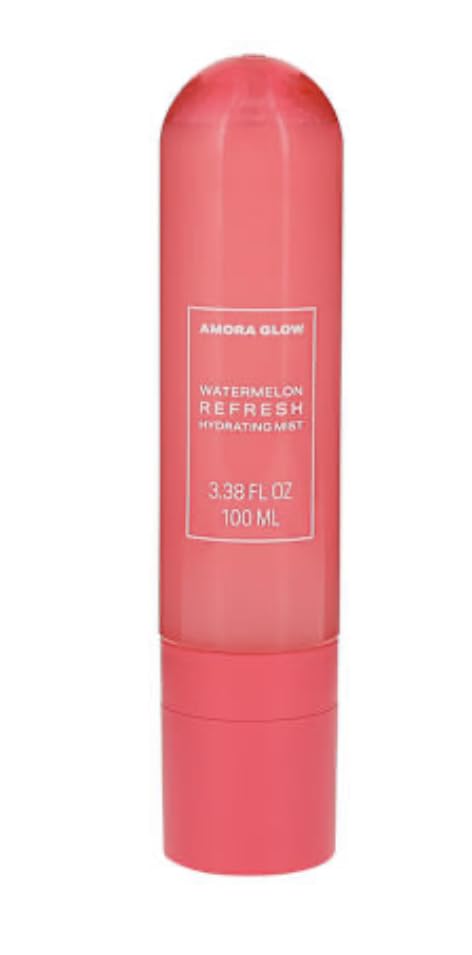 Amora Glow Watermelon Refresh Hydrating Mist, Face Mist for Moisturizing, 3.38 Fl Oz