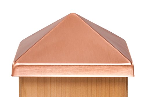 4X4 Post Point Cap - Solid Copper (3-1/2" X 3-1/2") #TOP5