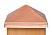 4x4 Post Point Cap - Solid Copper - Designed to fit Over a 3-1/2