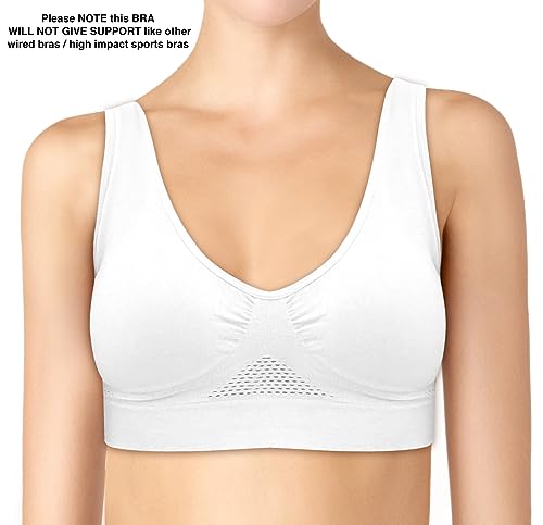 4-Pack Women's Seamless Wireless Cooling Unpadded Comfort Bra2