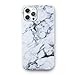 FELONY CASE - iPhone 12 Pro Max Case - Stylish White Polished Marble Phone Cover - Anti-Scratch, Wireless Charging Compatible, 360° Shockproof Protective Cases for Apple iPhone 12 Pro Max