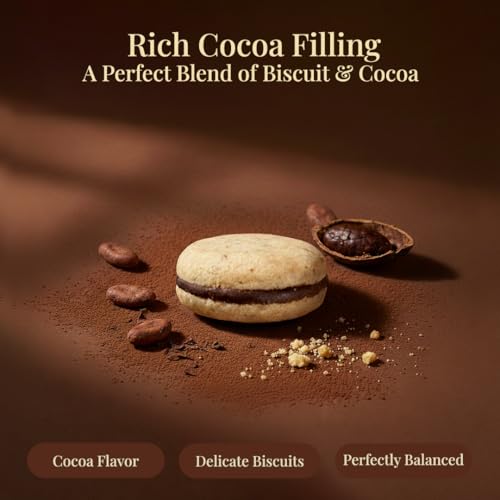 Rippa Baci di Dama Al Cacao- Authentic Italian Sandwich Cookies with Rich Cocoa Filling- Delightful Chocolate Cookies Crafted in Small Batches, Offering Bakery Desserts with True Artisanal Taste- 150g - Thumbnail 4