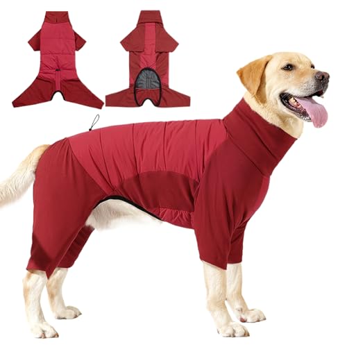 Abrigo de invierno para perros | Ropa de cuello alto para cachorros para clima frío - Traje impermeable para mascotas de invierno para perros pequeños, medianos y grandes, camping, caminatas al aire