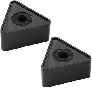 2 Pieces Microphone Stand Interview Microphone Logo Interview Mic Microphone Flag Station Log Triangle Cube Microphone Logo Flag Station Desktop Mic Stand, Black