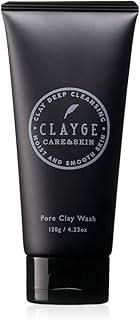 CLAYGE(クレージュ) ポアクレイウォッシュ 120g(洗顔料) 泥×炭×酵素で毛穴ケア 石鹸ベースの洗顔クリーム アンズ由来のスクラブ配合 角栓・毛穴を徹底メンテナンス