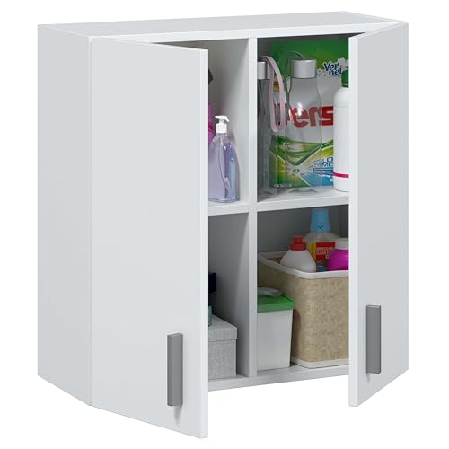 Miniatura 5 de Habitdesign 005148o - Armario Multiusos Para Colgar, Color Blanco, Medidas: 59 Cm Largo X 60 Cm Alto X 26,5 Cm Fondo