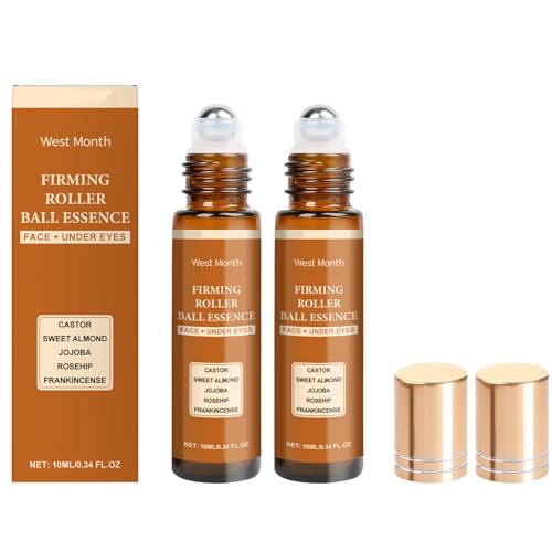 2 pezzi di siero oculare con Roller Ball, idratante Eye Cream Firming Eye Cream Rollerball Castor Oil Frankincense Rollerball Under Eye Rollerball Siero per gli occhi, riduce le rughe degli occhi,