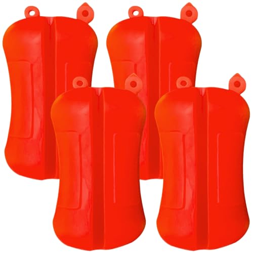 Csafyrt 4Pcs Fishing Rod Clips, Portable Multifunctional Silicone Rod Holder, Lightweight Fishing Pole Fixed Ball Wear Resistant Fastener Binding Clip