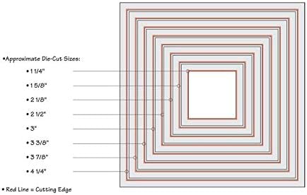 Sizzix Framelits Die Set 8/PK - Squares