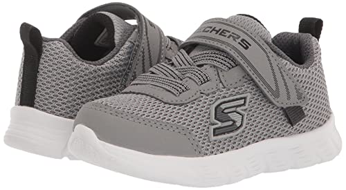 Skechers Baby Boys Comfy Flex Mini Trainer Sneaker, Gray, 8 UK Child