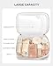 Vorey Medium Clear Makeup Bag for Women, Portable Travel Makeup Bag Organizer Waterproof Toiletry Bag Cute Makeup Bags Cosmetic Bag Makeup Pouch, White