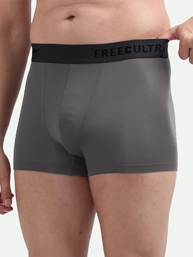 Image of Freecultr Men's Micromodal Airsoft Trunks - Anti-Bacterial, Sweat-Proof, Ultra-Soft, No Itch, No Chafing, Breathable Comfort Men's Underwear Combo Pack of 5