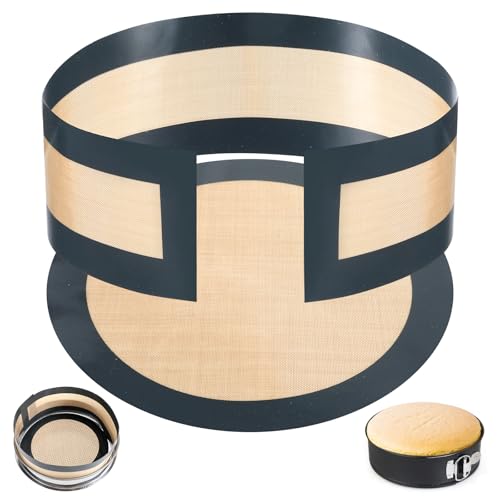 YBEATY 2 PCS Springform Silicone Baking Mat Set 9 Inch Springform Pan Non-Stick Reusable Cookie Sheet Liners Prevent Cake Sticking Side Easy Clean Protector for Making Cheesecake Macaroon Pizza