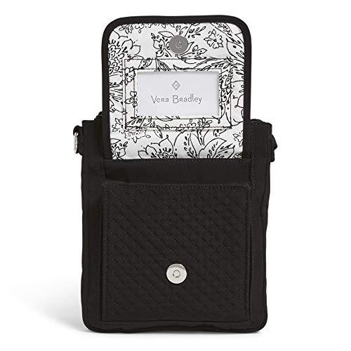 Vera Bradley Women's Microfiber Mini Hipster Crossbody Purse With Rfid Protection, Black, One Size #TOP2