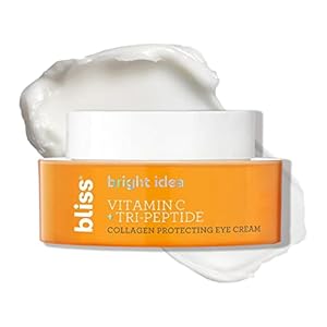 Bliss Vitamin C Eye Cream – Brightening & Hydrating Anti-Aging Treatment with 3-O-Ethyl Ascorbic Acid, Tri-Peptide & Licorice Root – Reduces Fine Lines, Boosts Collagen & Firms, 0.5 fl oz