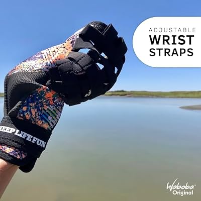 Waboba Water Pro Catch Glove & Pro Water-Bouncing Ball Set Ball Catching Baseball-Style Mitt for Swimming Pools & Beach Games, Ambidextrous Design, One Size Black/Multi Colour,121C06