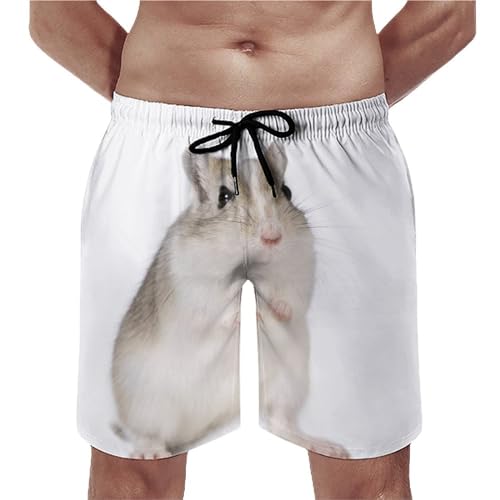 Shorts de bain homme hamster pour la plage et la piscine en taille L