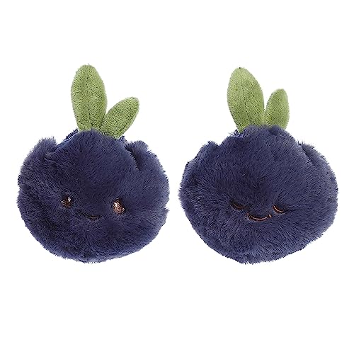 Image of Ebba™ Adorable Precious Produce™ Blueberry Rattle & Crinkle Set Baby Stuffed Animal - Bright & Colorful Design - Interactive Fun - Blue 4 Inches