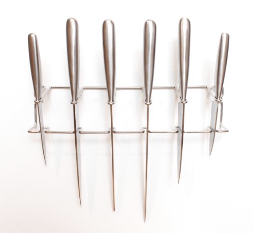 Plew Plew: Bloque de Cuchillos, Acero Inoxidable, Montado en la Pared