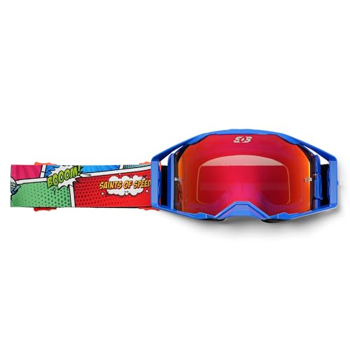 Image of Saints of Speed Anthem Dirt Bike Goggles - Motorcycle Goggles for Motocross, MX, MTB, SXS, Fog & Scratch-Defying, UV Defense