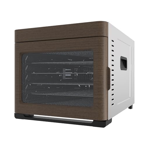 Large Food Dehydrator, 700W, with Large 6 Trays (6.5 ft²) Drying Space, High-efficiency Drying, Digital Temp 86–167°F & 48H Timer, Dishwasher-Safe 304 Trays, Easy to Use for Jerky, Fruit, Herbs