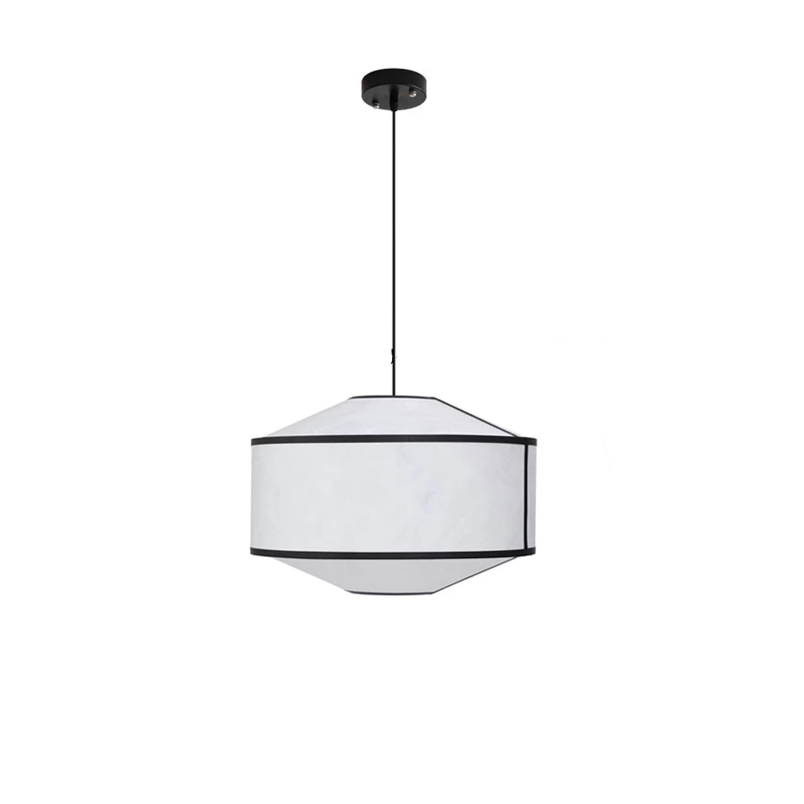 MESOVFCA Fabric Chandelier Tiered Drum Pendant Light for Bedroom Restaurant Living Room Retro Lantern Pendant Lamp,Suitable for Restaurants
