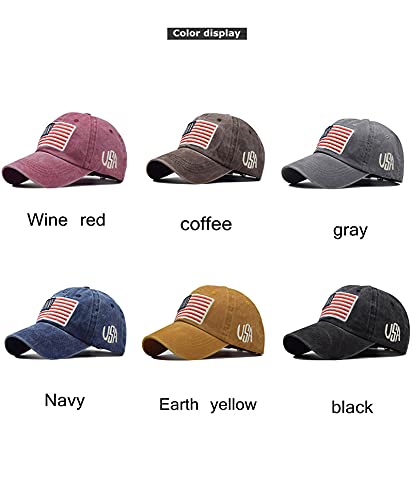 Classic Navy American Flag Baseball Cap Vintage Usa Hat Patriotic Hat Dad Caps Mom Hats Adjustable Washable For Men Women #TOP6