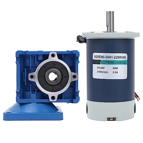 Moteur à engrenages à vis sans fin 90W DC 24V 2100 tr/min pour convoyeurs
