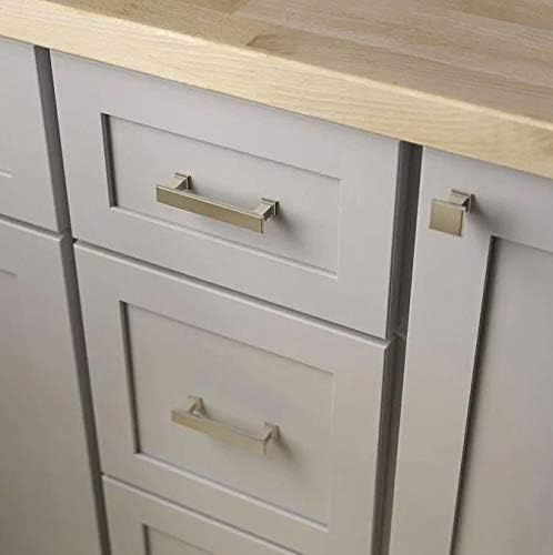 Brainerd Refined Square 3-in Center to Center Polished Nickel Rectangular Handle Cabinet Pull