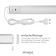 Oktaplex Riva Unterbauleuchte LED 90cm dimmbar neutralweiß 760lm flach Küchenbeleuchtung mit Sensor Unterschrankleuchte 9,9W silber