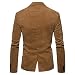 SHOBDW Moda Hombre Abrigos de Invierno y Invierno Pana Casual Sólido Delgado...