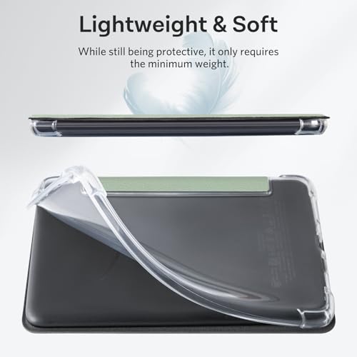 Image of CoBak Case for 6 inch Kindle 11th Gen (2024 and 2022 Release) - Ultra Slim Transparent Clear TPU Back Shell Protective Cover with Auto Wake /Sleep for Kindle 11th Generation 2024 Release, Sage