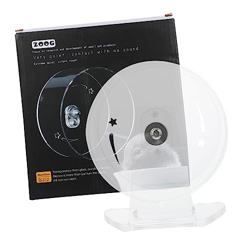 Toddmomy Silent Hamster Exercise Wheel Bracket 15cm Saucer Small Animal Exerciser for Boredom Relief