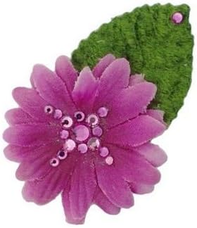 Swarovski Crystal - Mini Daisy Hair Clip - Magenta