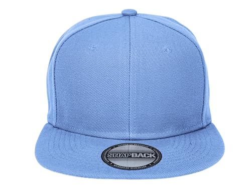 Image of Gelante Plain Blank Flat Brim Adjustable Snapback Baseball Caps LOT 6 Pack